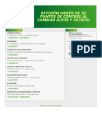 Revision Gratis de 2 Puntos de Control Al Cambiar Aceite y Filtros 22092023