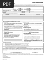 Client Dispute Form 2023