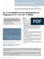 Guidelines For The Management of Pregnancy at 41+0 To 42+0 Weeks SOGC Clinical Practice Guideline