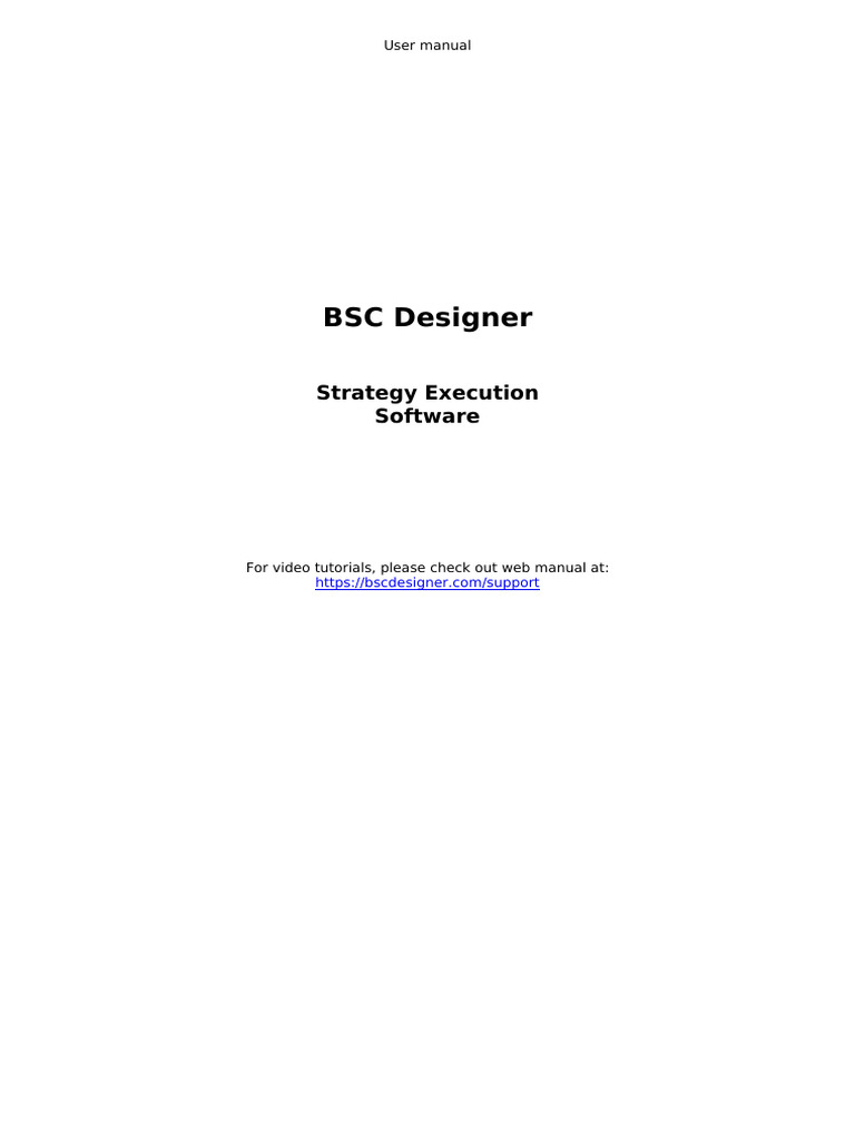 Guide d'utilisation de BSC Designer | PDF | Microsoft Excel ...