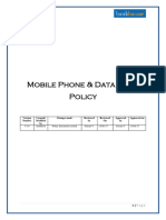 BB Mobile Phone Data Card Policy