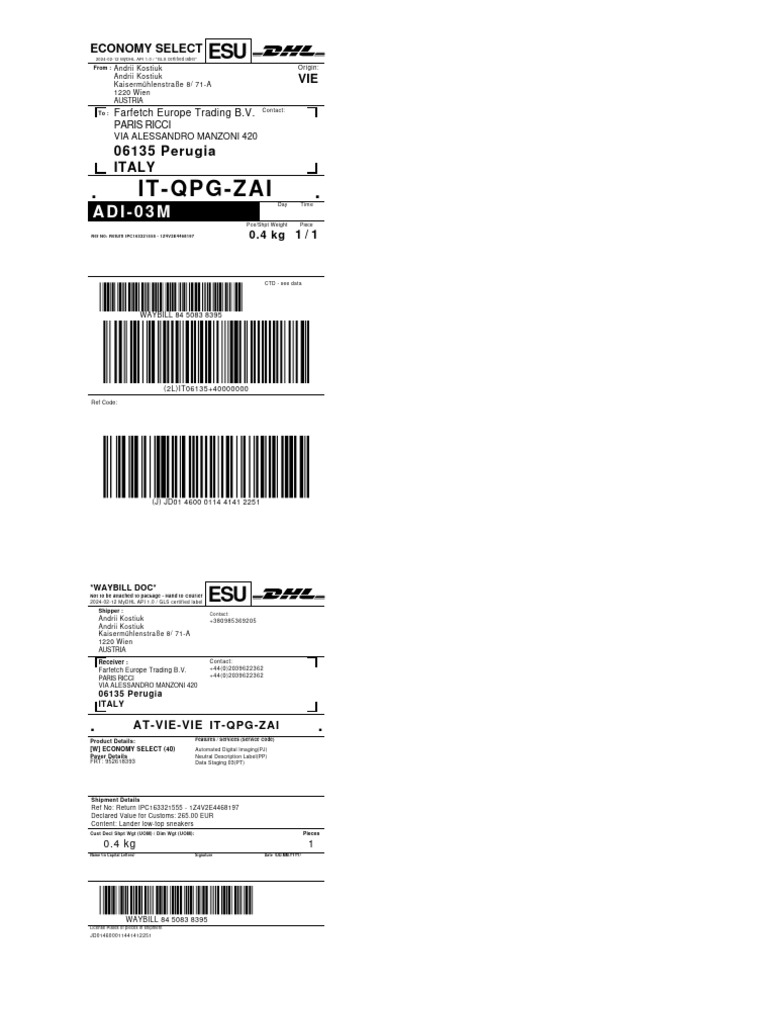 Economy Select Shipping Label | PDF | Written Communication