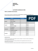 EXTRA CURRICULA ACTIVITY Price List & Schedule - Docx - Jan 2024