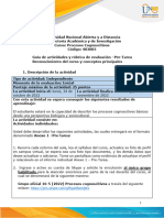 Guía de Actividades y Rúbrica de Evaluación Pre - Tarea - Reconocimiento Del Curso y Conceptos Principales