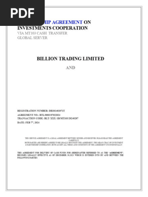 DOA Agreement Billion trading Limited UK-DB-AC