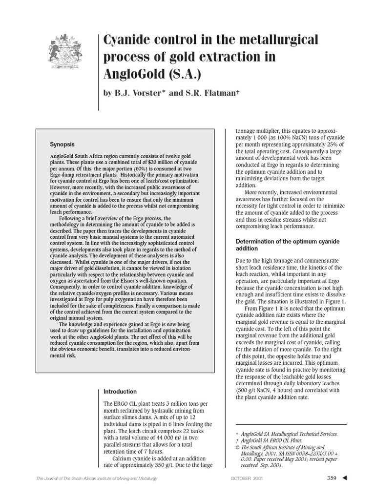 cyanide-control-in-the-metallurgical-process-of-gold-extraction-in