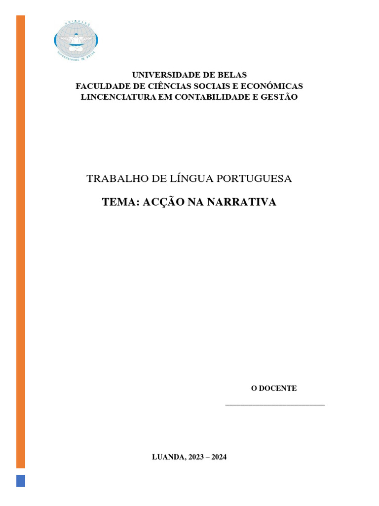 TRABALHO DE LINGUA PORTUGUESA - (Actualizado) - 1 | PDF | Contos | Tempo