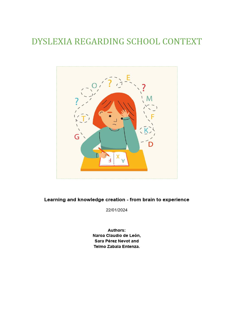 Understanding Dyslexia in Education | PDF | Dyslexia | Reading ...