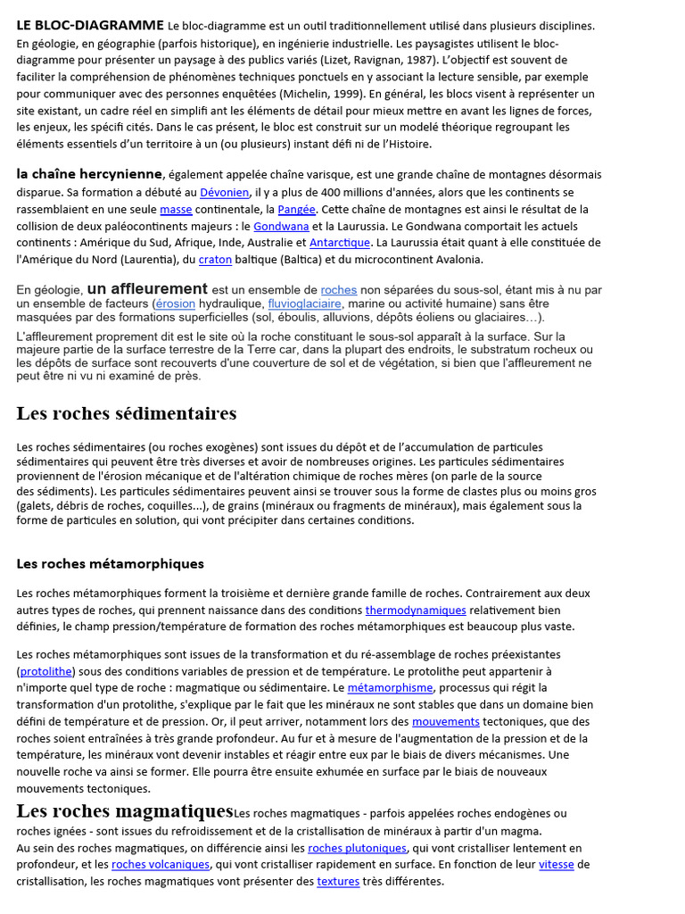 Géologie et Types de Roches | PDF | Roche sédimentaire | Roche magmatique