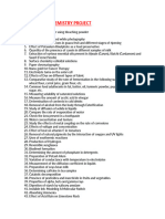 Chemistey Project Topics