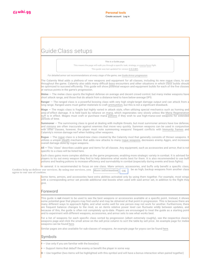 Guide_Class setups - Official Calamity Mod Wiki | PDF