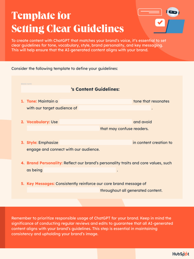 HubSpot Template For Setting Clear Guidelines PDF