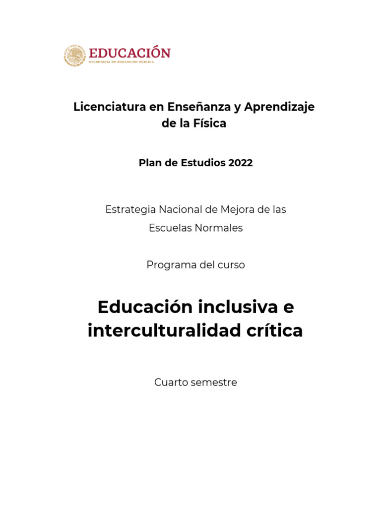 Tv0r6cPeMd 5141 | PDF | Plan de estudios | Inclusión (Educación)