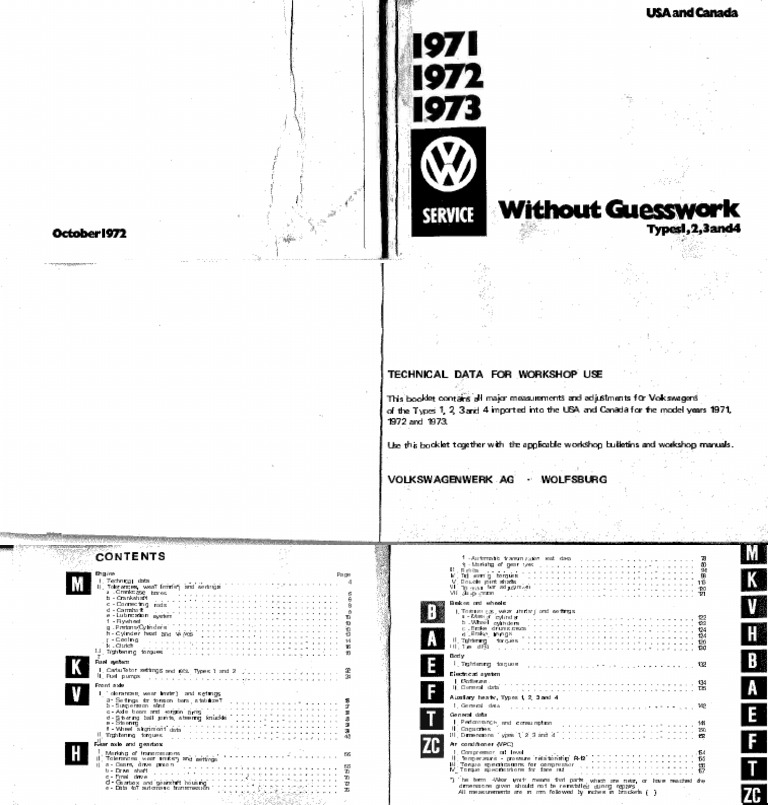 VW Without Guesswork 10 1972 | PDF | Automotive Industry | Car Body Styles