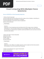 1000 Cloud Computing MCQ (Multiple Choice Questions) - Sanfoundry