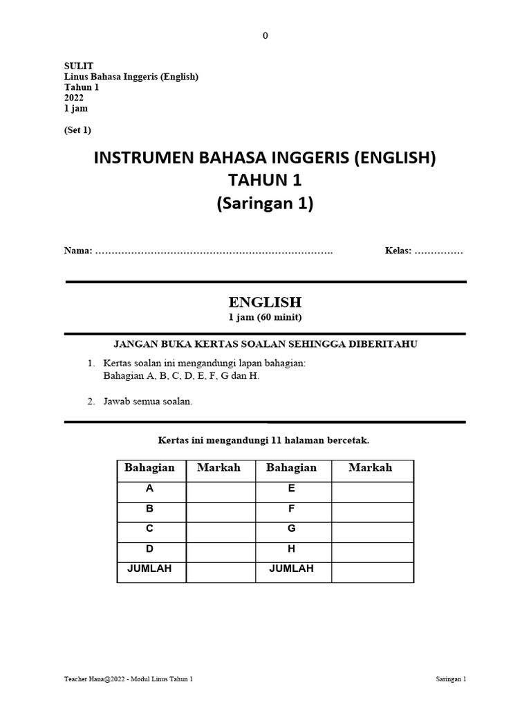 Modul 8 set linus tahun 1 saringan 1 bi 2 download