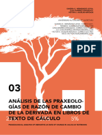 Análisis de Las Praxeolo-Gías de Razón de Cambio de La Derivada en Libros de Texto de Cálculo