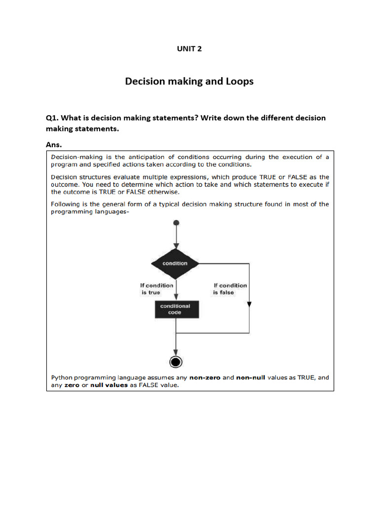 Unit 2 | PDF | Control Flow | Python (Programming Language)