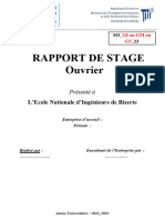 Page de Garde Du Rapport Stage Ouvrier Et Stage Technicien
