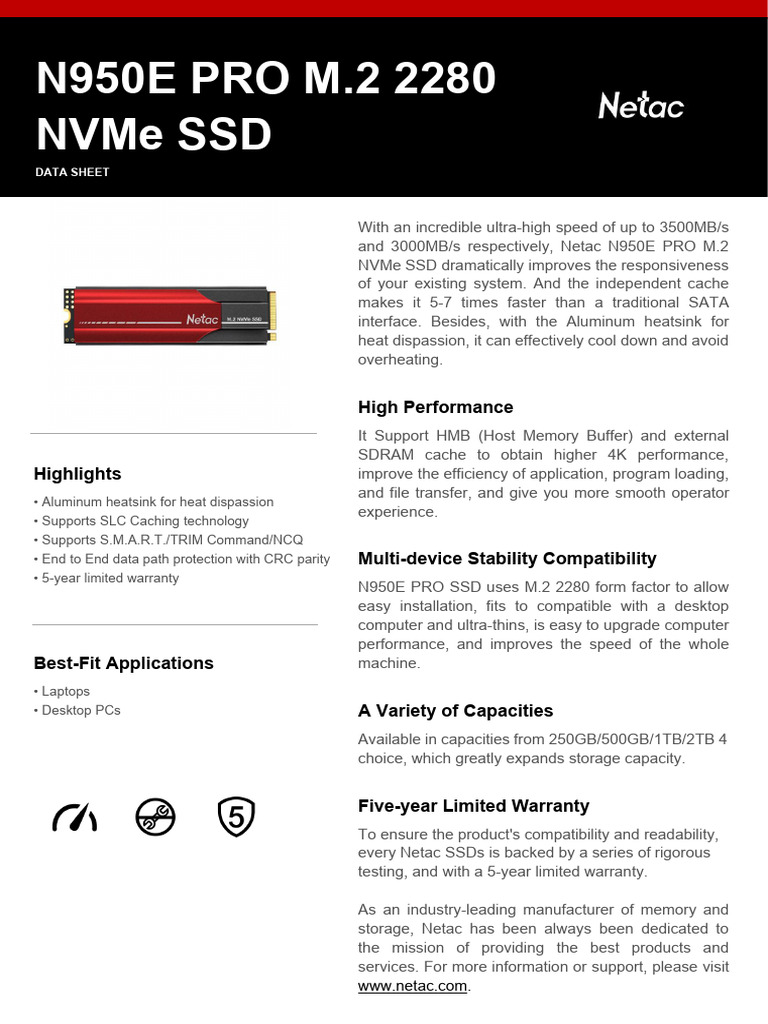 5 N950E PRO Datasheet | PDF