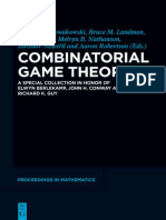 Nowakowski R., Landman B. Combinatorial Game Theory 2022