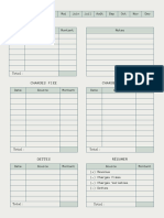 Elegant and Clean Monthly Budget Planner Sheet
