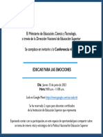 2023 Invitación A Conferencia - Educar para Las Emociones