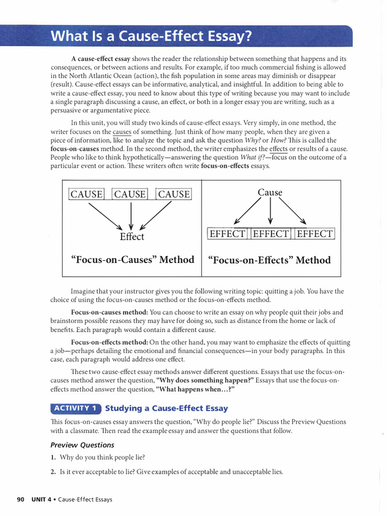 Cause and Effect 2nd Lesson | PDF