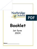 Booklet - 1st Form - 2024 2