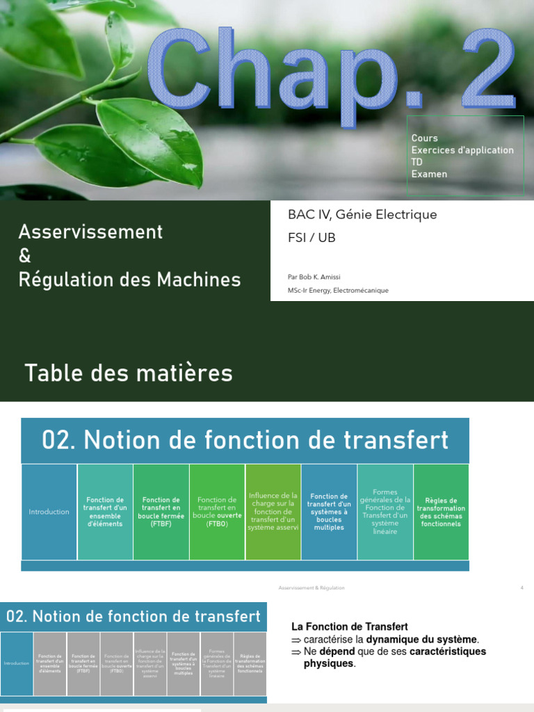 Asservissement et Régulation des Machines | PDF | Automatisation ...