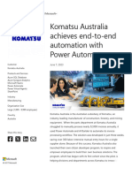 Microsoft Customer Story-Komatsu Australia Achieves End-To-End Automation With Power Automate