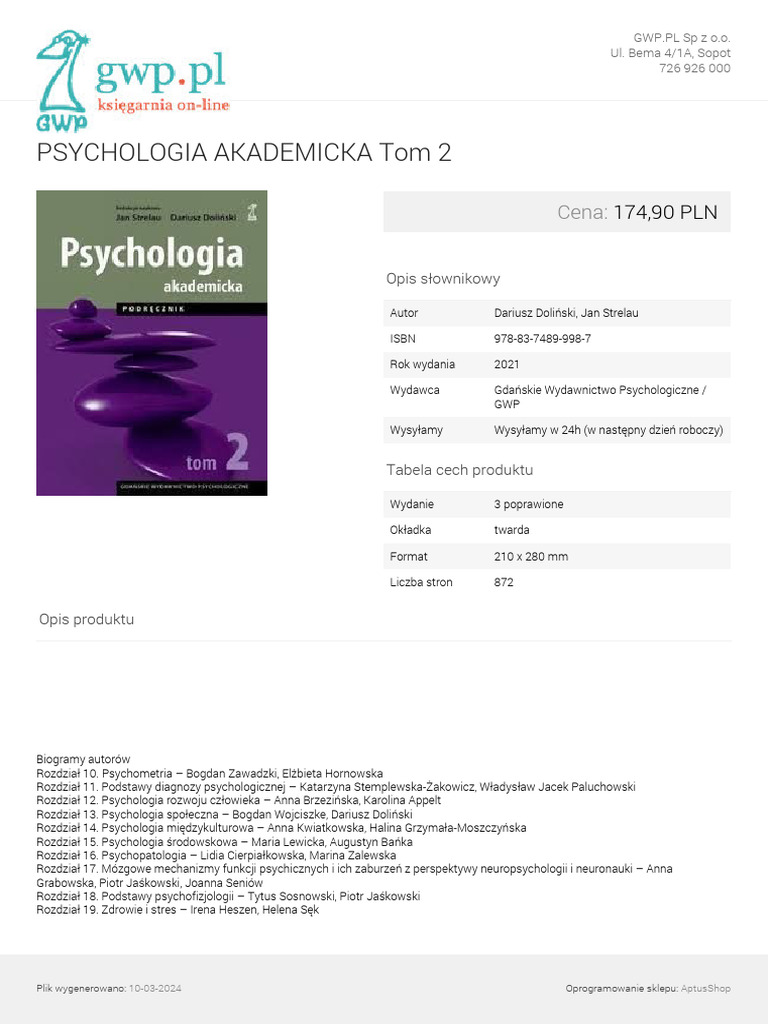 Psychologia Akademicka Tom 2 | PDF