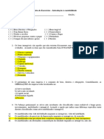 GABARITO Lista de Exercícios BALANÇO PATRIMONIAL I