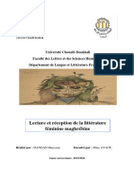 DANDAN Meryame, Lecture Et Reception PDF