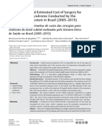 Epidemiology and Estimated Cost of Surgery For Cubital Tunnel Syndrome Conducted by The Uni Fied Health System in Brazil (2005-2015)