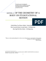 Effect of The Geometry of A Body On Its Rotational Motion - 2225618
