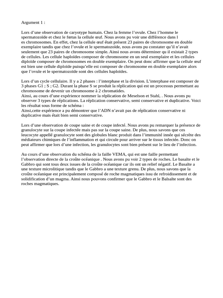 Types de cellules et ADN en SVT | PDF | Chromosome | Cellule (Biologie)