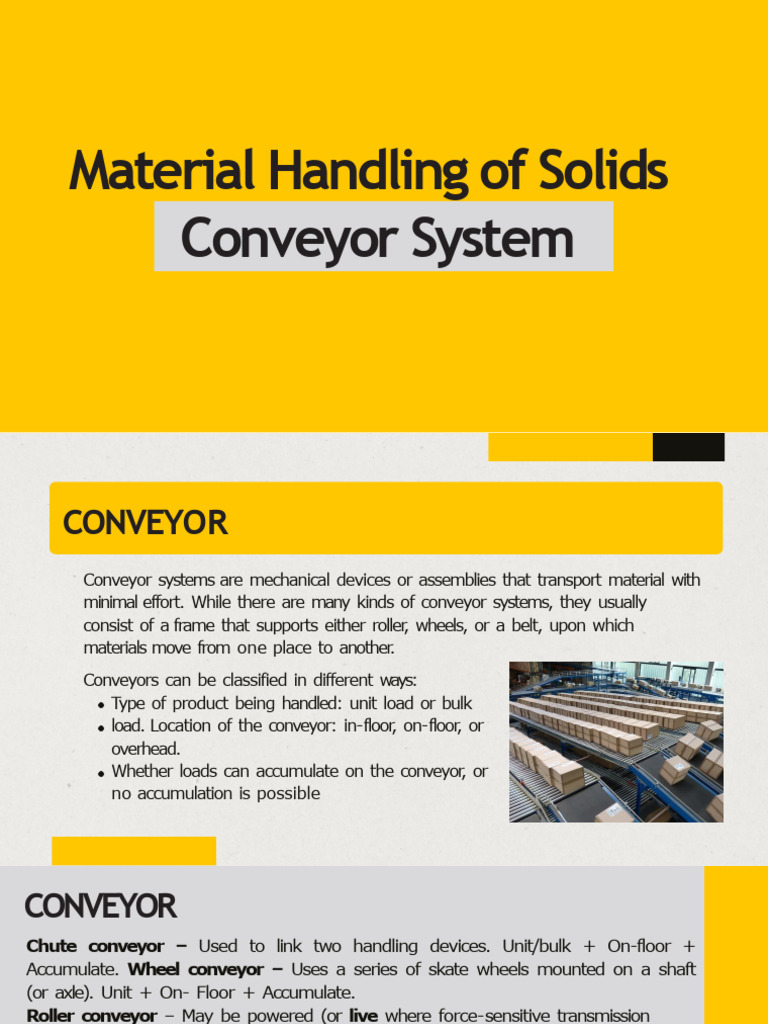Material Handling and Conveyor | PDF | Supply Chain Management ...