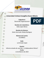 Universidad Cristiana Evangélica Nuevo Milenio: Desarrollo Organizacional