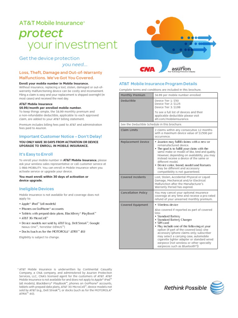 ATT Cellphone Insurance TC Arbitration Deductible