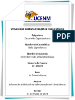 Universidad Cristiana Evangélica Nuevo Milenio: Desarrollo Organizacional