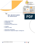 Syllabus de Lógica y Estadística - 4° Año de Secundaria - 2024