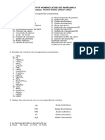 Taller de Nomenclatura de Inorgánica