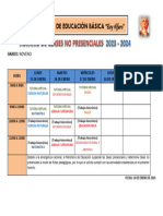 Horario Noveno Del 15 Al 17 de Enero de 2024