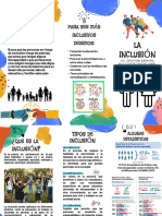 Folleto Tríptico Campaña Informativa de Fomento de La Lectura Colorido Infantil Azul y Amarillo (Tamaño Original)