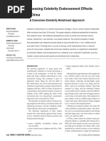 Celebrity Endorsement: Meaning Transfer Model | PDF | Self | Celebrity
