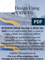 Web Design Using WYSIWYG