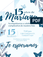 Invitacion 15 Años Ilustrada Floral Azul - 20240310 - 175641 - 0000