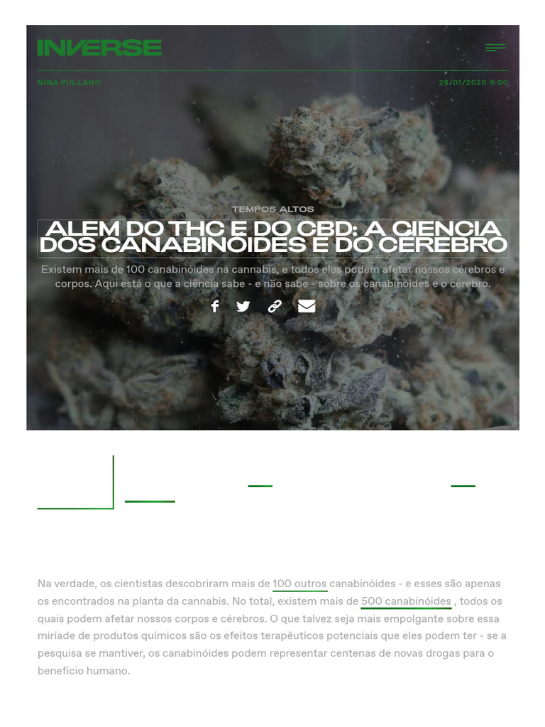 Beyond THC and CBD - The Science of Cannabinoids and The Brain | PDF