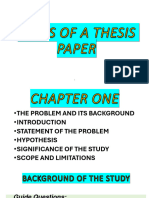 Parts of A Thesis Paper